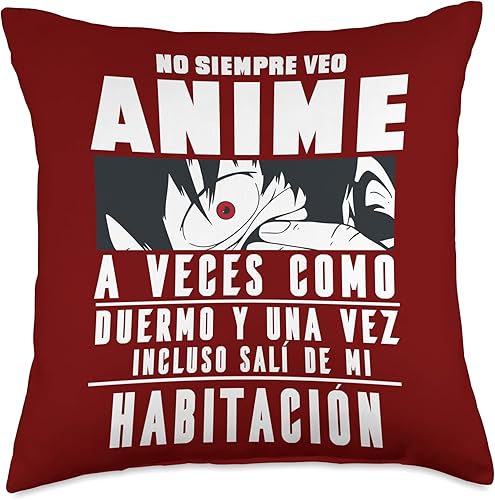 Regalos Originales Manga Anime Para Chicas Chicos No Siempre Veo Anime Manga para Mujer Adulto Hombre Throw Pillow, 18x18, Multicolor