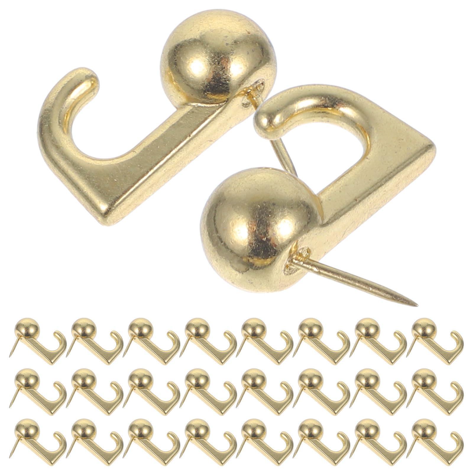 Ganci da Muro per Appendere Quadri e Foto in Lega di Zinco Oro 50 Pezzi Design Semplice e Fermo per Casa e Ufficio