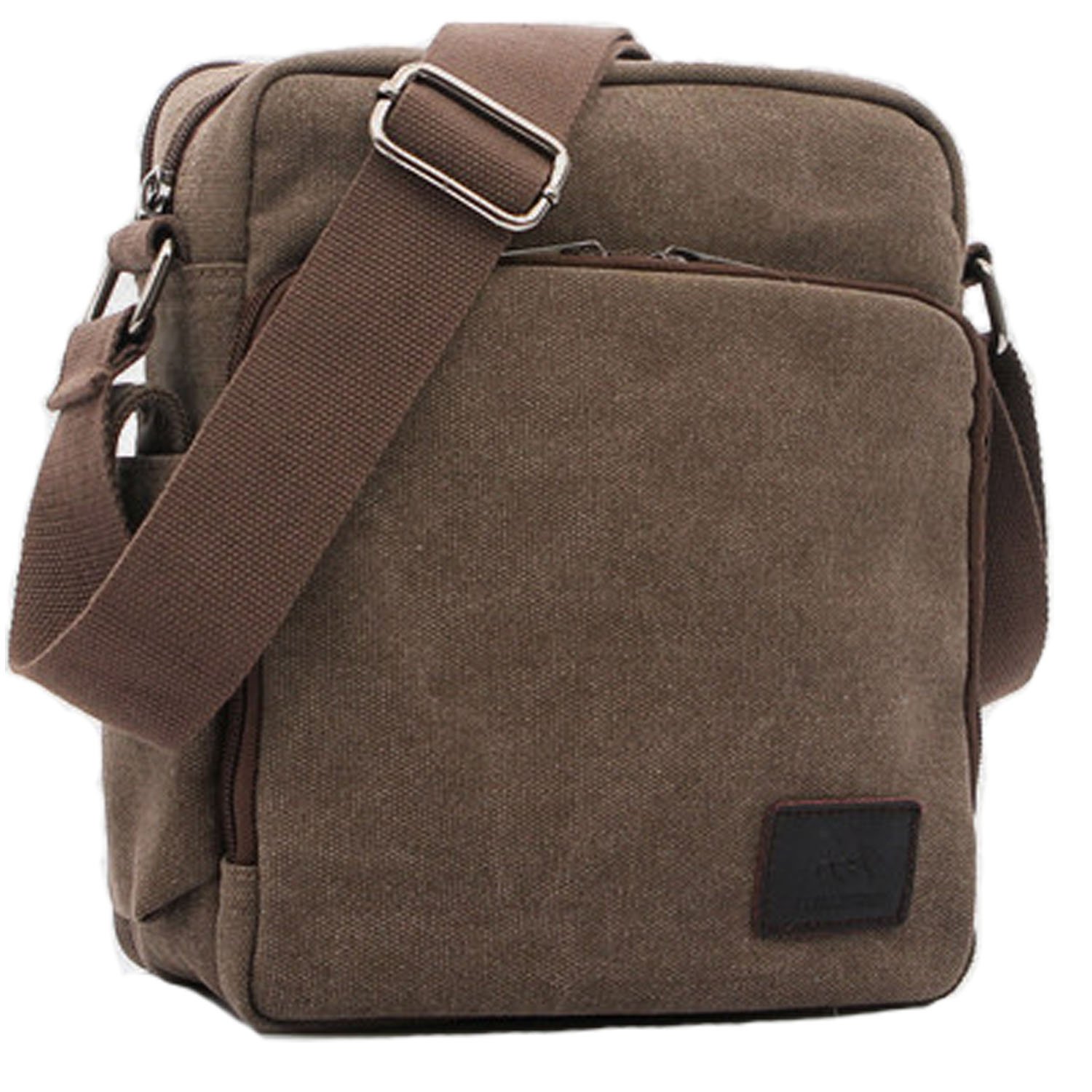 Sac bandoulière Homme Sac Besace Vintage Petit Porté épaule Sac en Toile Sacoche de Voyage pour école Université Cours Travail Sport Bourse Rétro Pochette Messager