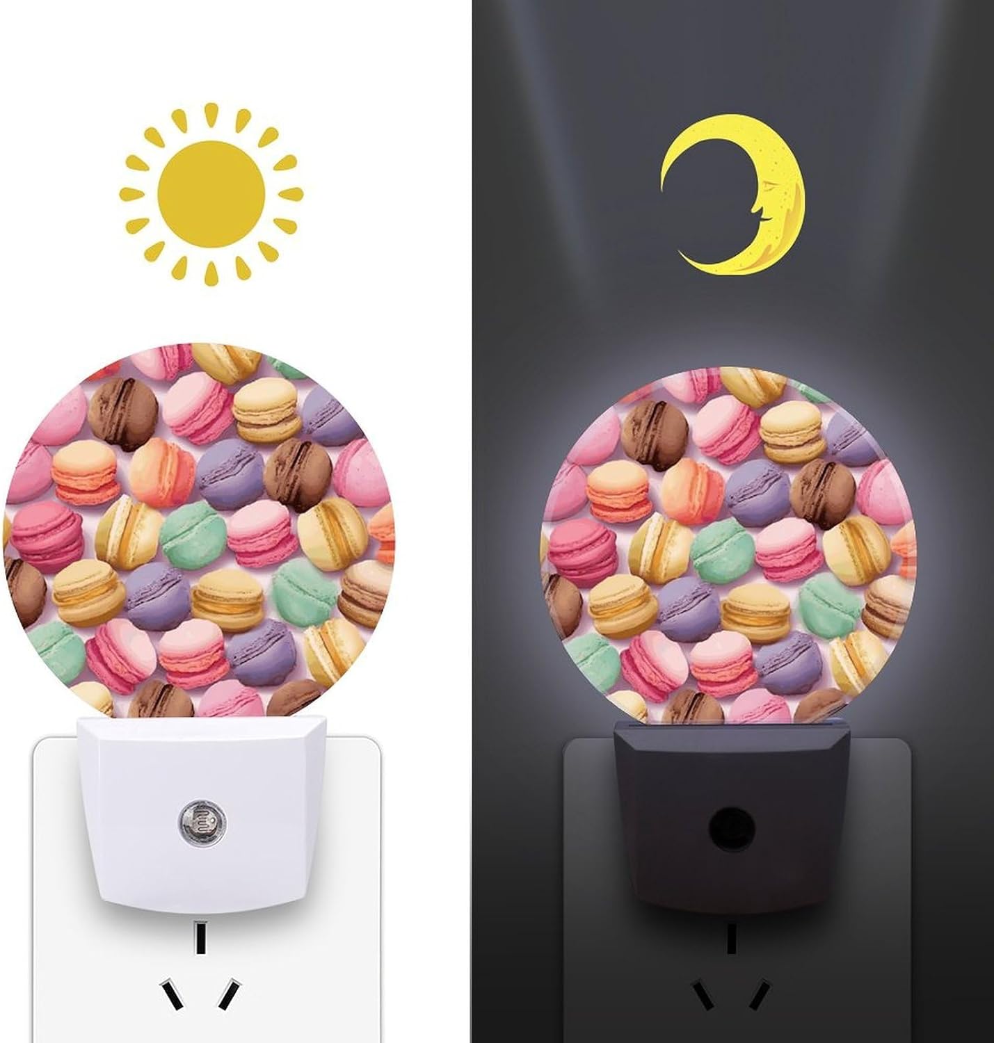 Macaron Flavored Biscuit Plug-in LED Nightlight Wall Night Light image 3