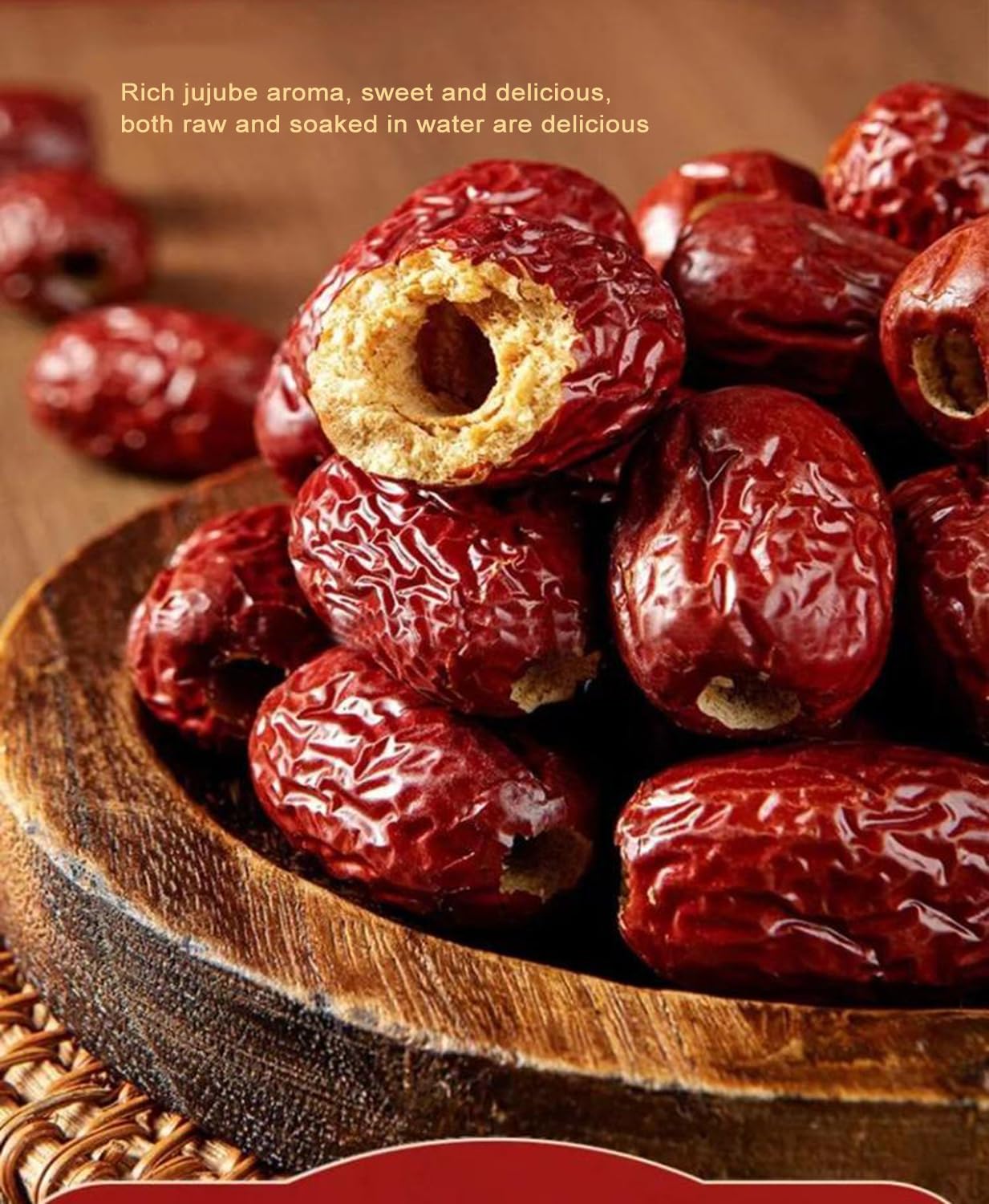 jujube、seedless Red dates, No Pit,natural sweetness, healthy snacks - unsweetened 红枣 (16.57 ounces/470grams)