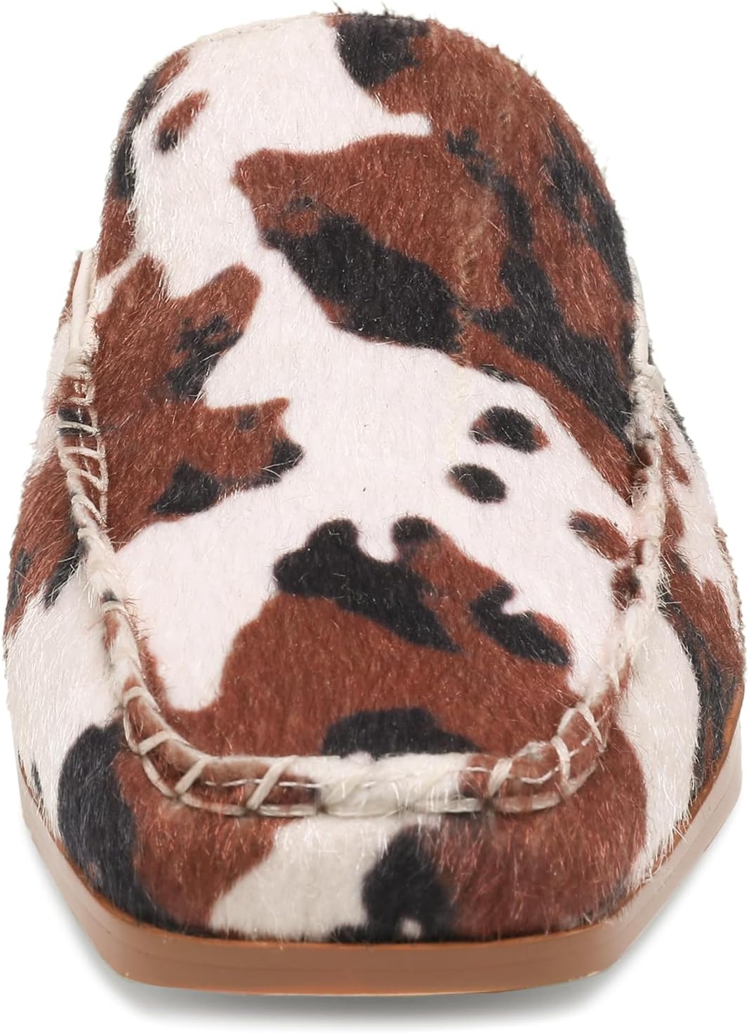 Suede Mules for Women Square Toe Slip On Loafers Flats Low Heel Backless Slide Shoes for Casual Fashion Party Work - Image 6