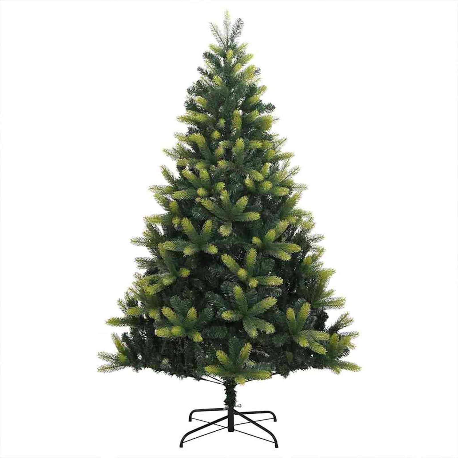 Gecheer Albero di Natale LED 210 cm, con rami in PVC e PE, illuminazione calda, per interni e giardini
