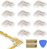 Vista 10 de Conectores de tira LED EMITEVER, 12 paquetes de conectores de luz de cinta LED de 2 pines sin soldadura, apriete de tornillo, conectores de cinta a