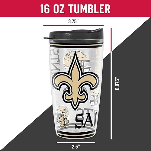 Miniatura 97 de Rico Industries NFL - Vaso de fútbol americano de doble pared, 16 onzas, tapa W