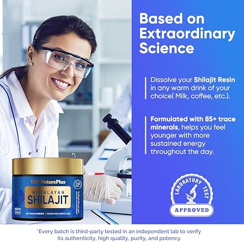 Miniatura 6 de Shilajit - Resina orgánica pura del Himalaya, suplemento de resina Shilajit de 500 mg, más de 85 minerales traza y ácido fúlvico para refuerzo