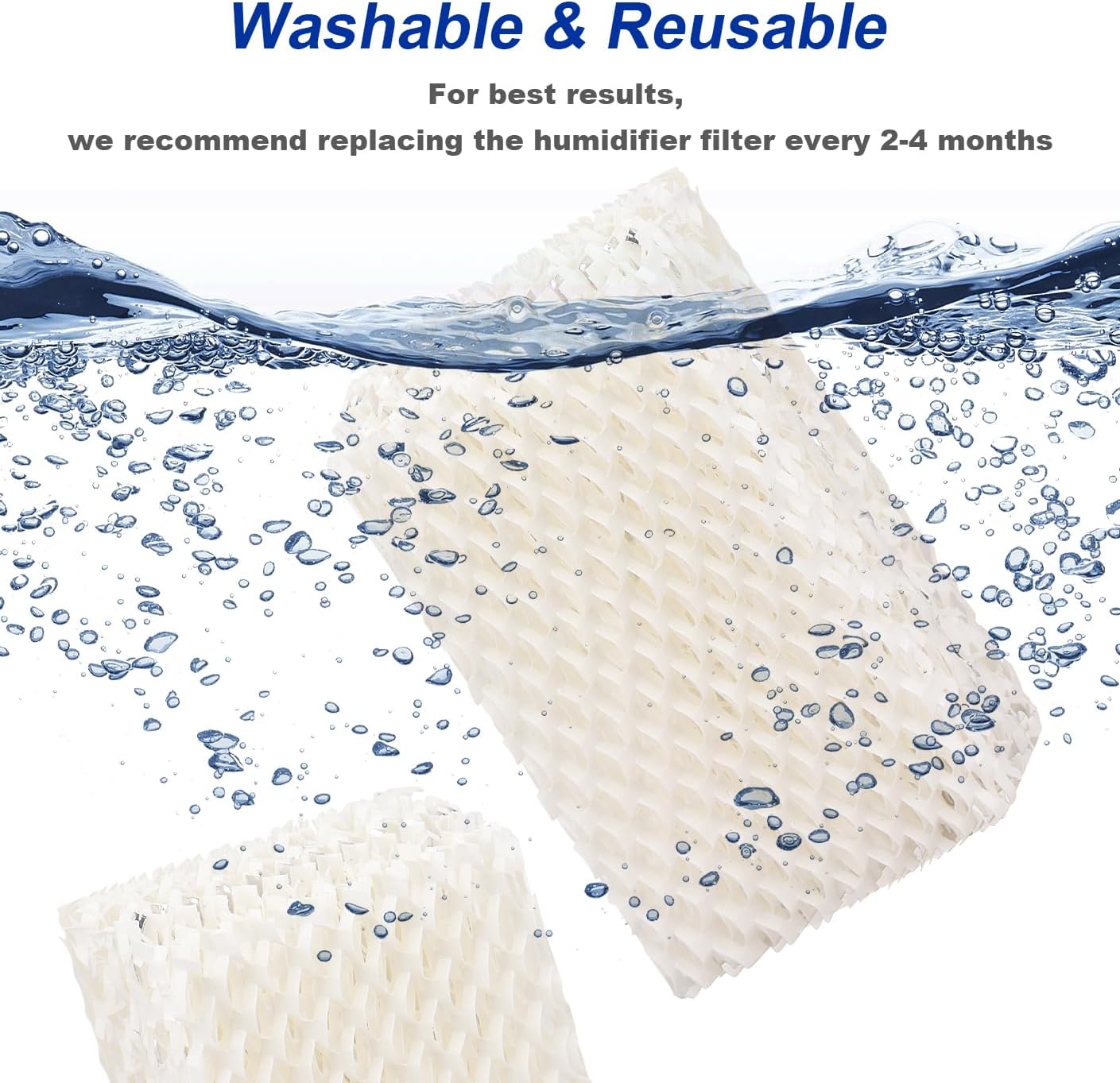 Sgizoku WF813 Humidifier Filters Compatible with Equate EQWF813 PCWF813 Relion RCM832 RCM-832N Protec RWF813 EQ-2119-UL PCCM-832N Cool Mist Humidifiers - Replacement Wick Filter 3 Pack