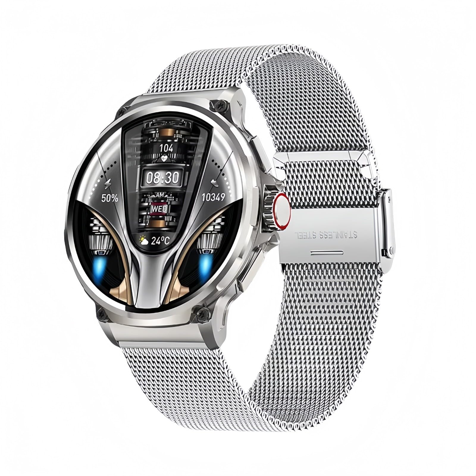 Wodoodporny multisportowy smartwatch z dużym ekranem 1,85 cala, połączenia Bluetooth, częstotliwość akcji serca, tlen we krwi