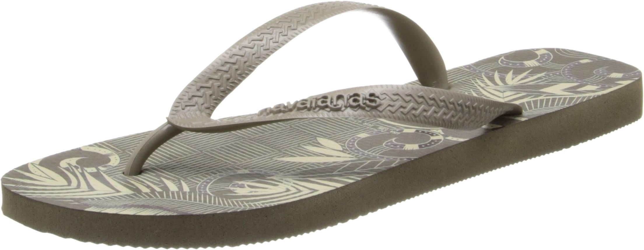 Havaianas Men's Aloha Flip Flop Sandal,Dark Khaki, 43/44 BR(12-13 M US Women's / 11-12 M US Men's)