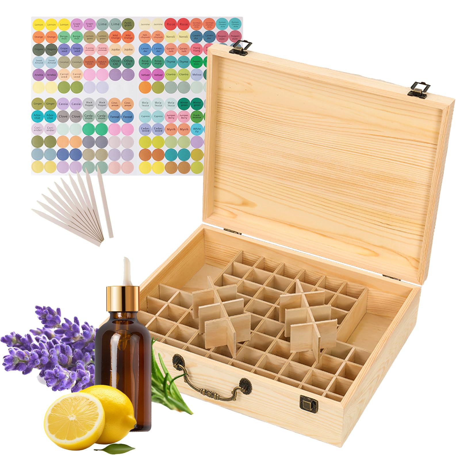 Rangement huiles essentielles en bois Pure Vie contre le désordre des flacons