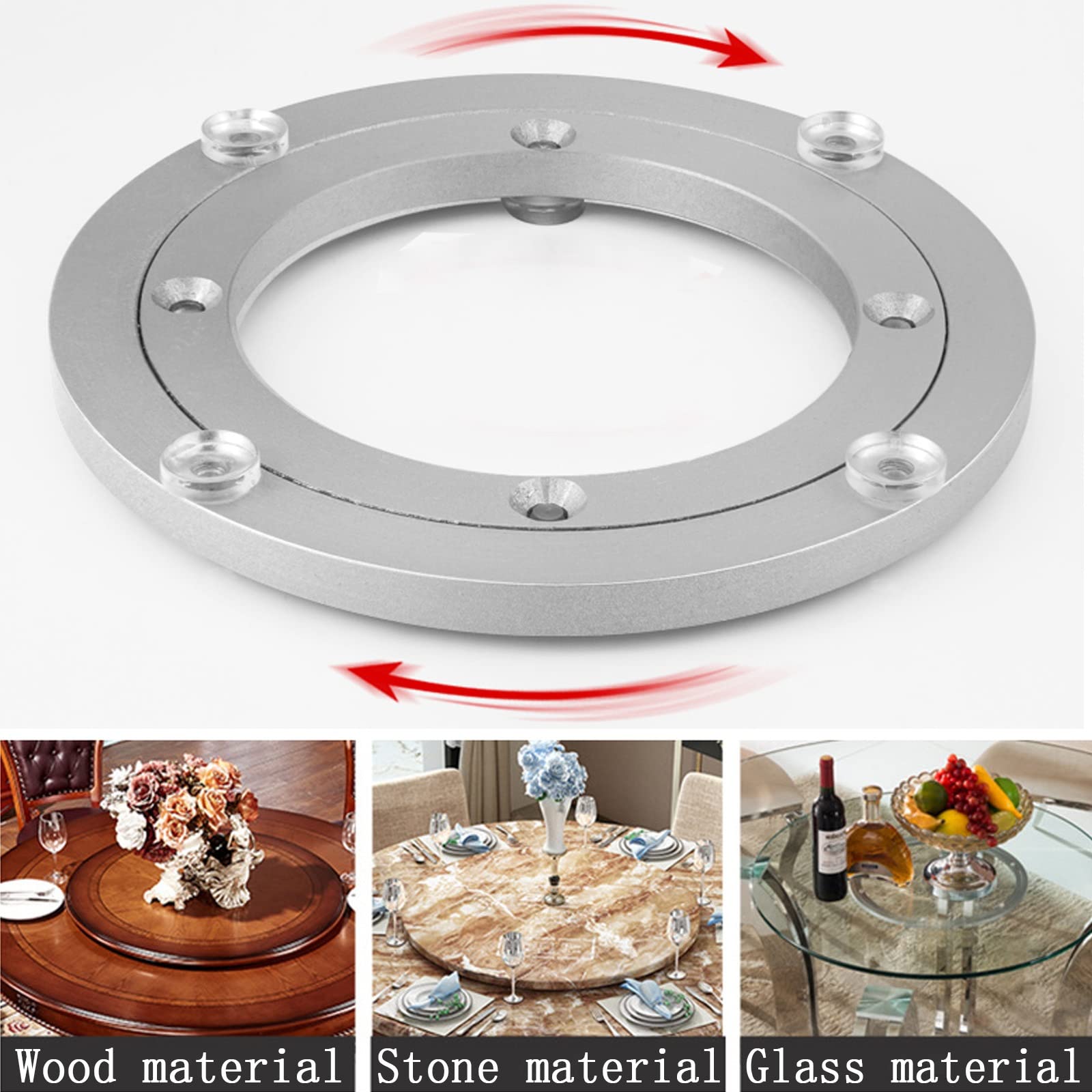 cuscinetti rotanti tavolo da pranzo, Cuscinetto girevole Lazy Susan lega di alluminio da 5(5 inches (125mm))