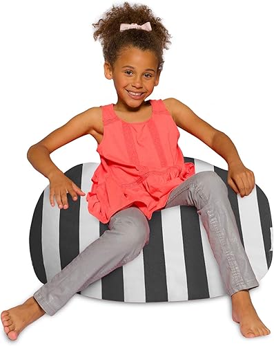 Miniatura 330 de Posh Creations - Sillón puff para niños, adolescentes y adultos, incluye funda extraíble y lavable a máquina, grande de 38 pulgadas, piel de conejo