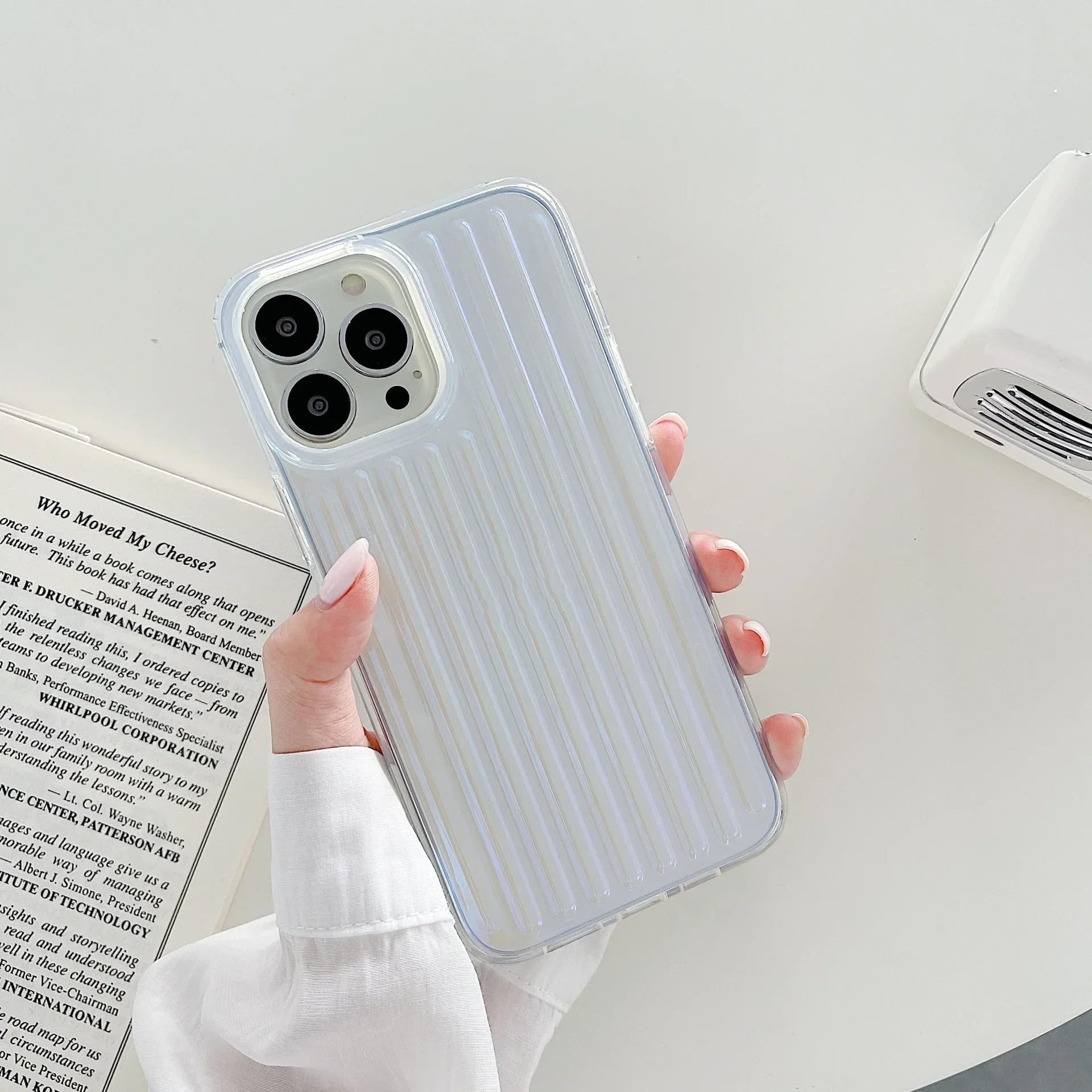 Coque antichoc et anti-chute pour iPhone 15 Pro Max Transparente Lumineuse à Strass