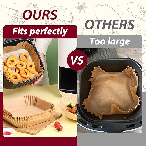 Miniatura 4 de Revestimientos para freidora de aire CHEFMAN de 2 cuartos de galón, mini forros para freidora de aire desechables para freidora de aire para Cosori