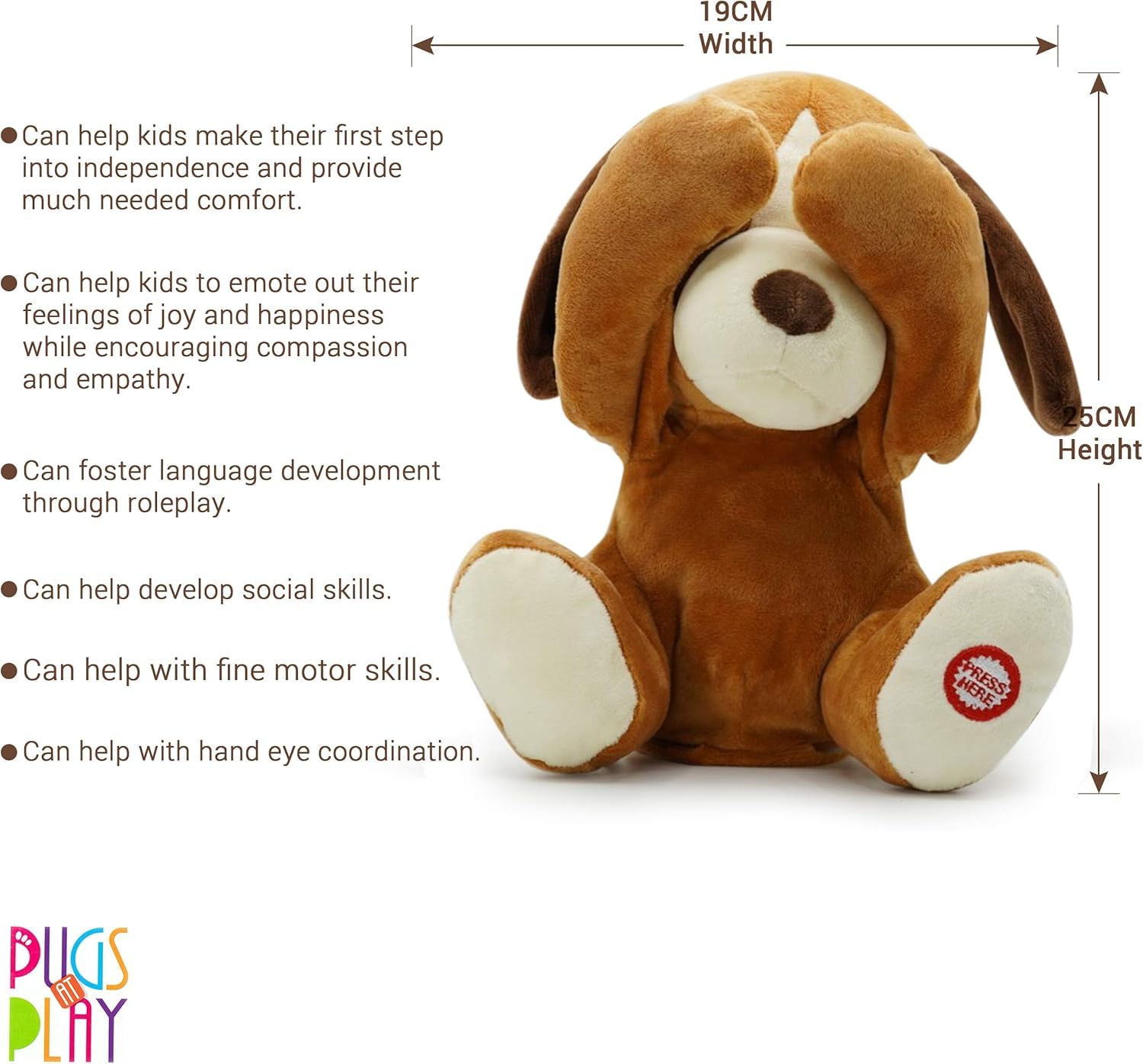 TOY STATION Fuzz Buzz Battery Operated Electronic Pets (Peek a Boo - Dash the Dog) 1