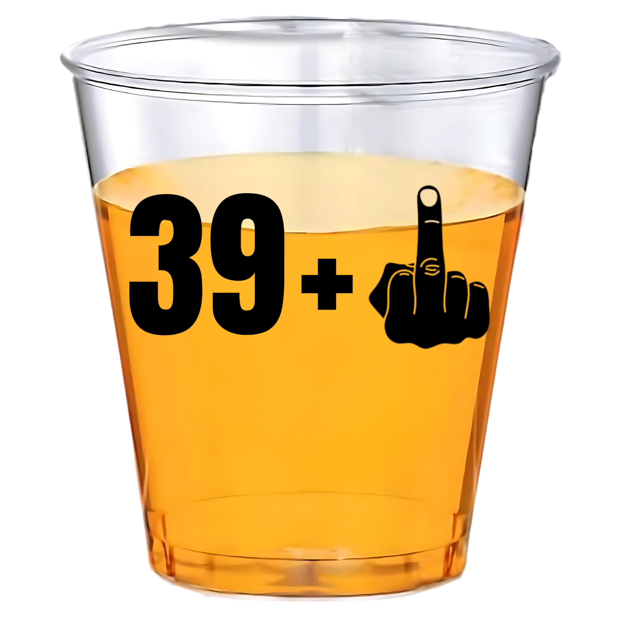 Stumbelina Birthday Party Shot Glass or Dessert Cups (25 Count) | Small Disposable Plastic for Jello Jelly Shots | Fun Funny Gift Ideas for Him or Her + 1 Celebration Supplies (21st) (40th)