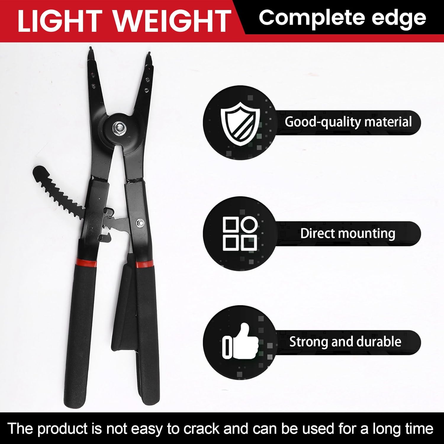 Dewuoyeu リテーナープライヤー、サークリッププライヤー、インナーバックルプライヤー、交換可能な固定リングプライヤー、プロテク