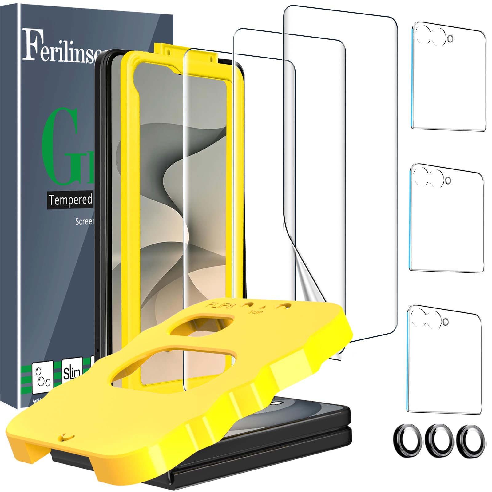 Photo 1 of Ferilinso Screen Protector for Samsung Galaxy Z Flip 8