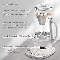 Vista 5 de BUYDEEM K156 Tea Maker, Electric Kettle for Coffee and Tea Brewer, 6 Brew Strength Selection for Extracting, 4 Temperature Settings, Boil Dry