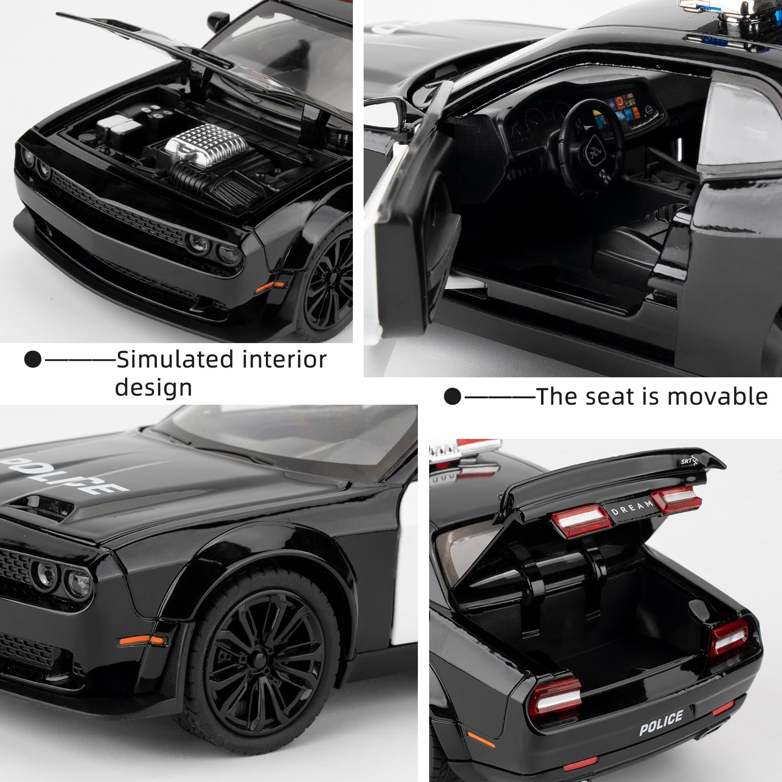 Juguete BGHSCA Compatible Con Dodge Challenger SRT Hellcat Modelo