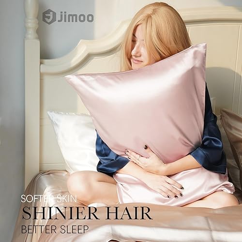 Vista 82 de Funda de almohada 100% seda de morera para cabello y piel, 22 Momme seda natural pura de ambos lados con cremallera, funda de almohada para mujeres