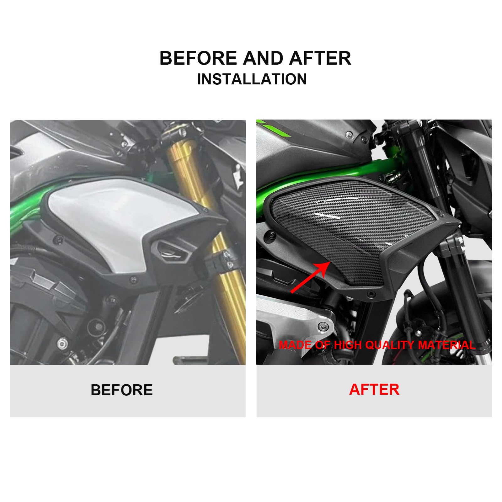 Cache-radiateur de moto pour Z900 Z900SE 2025-26 (impression par transfert à l'eau)