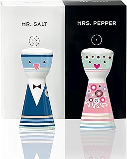 RITZENHOFF Mr. Salt & Mrs. Petra Mohr Salière et poivrière en porcelaine Motif tendance