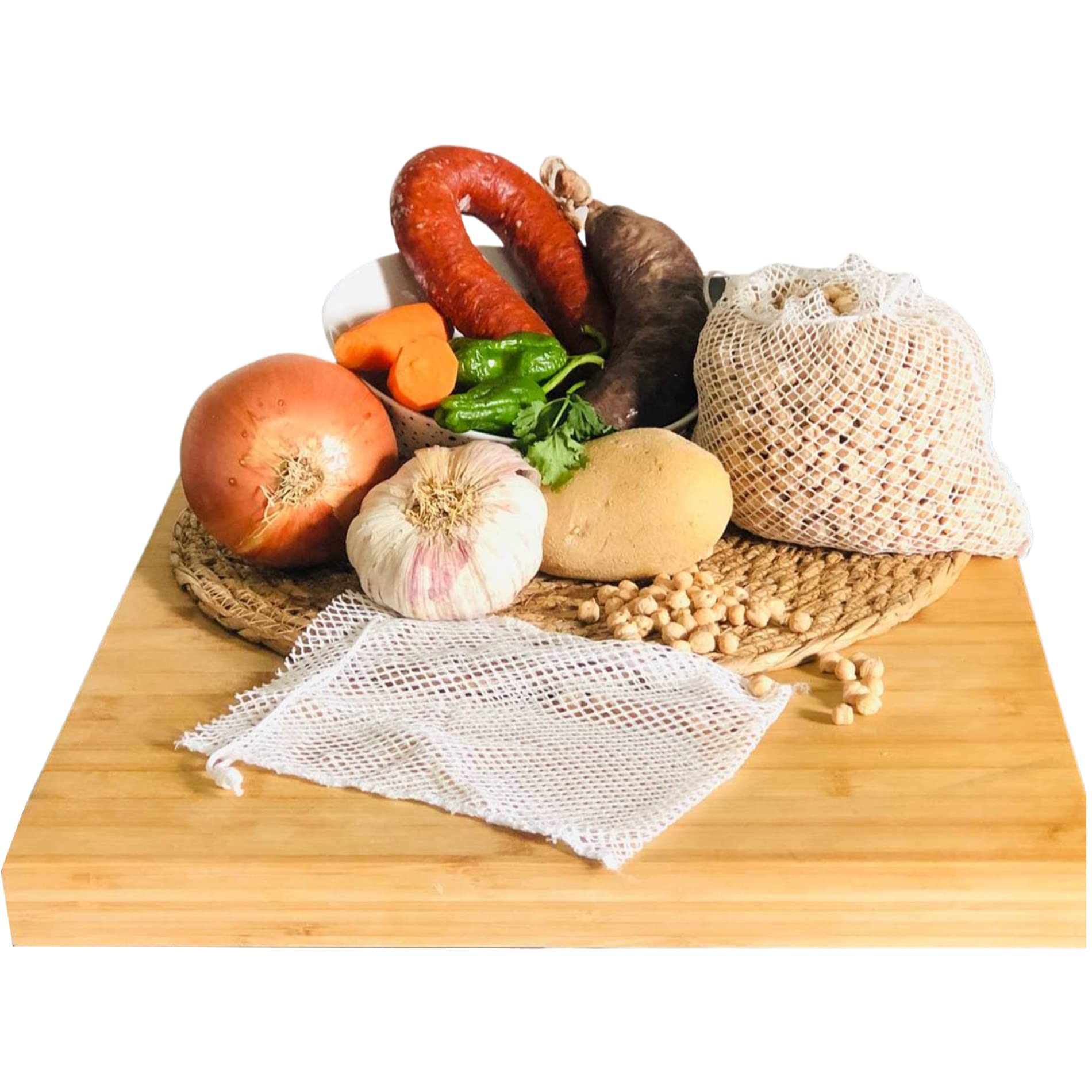 LACOSVI Bolsa de Cocina 20x15cm Nylon 2 Mallas de Cocción 1Kg Reutilizables Olla a Presión