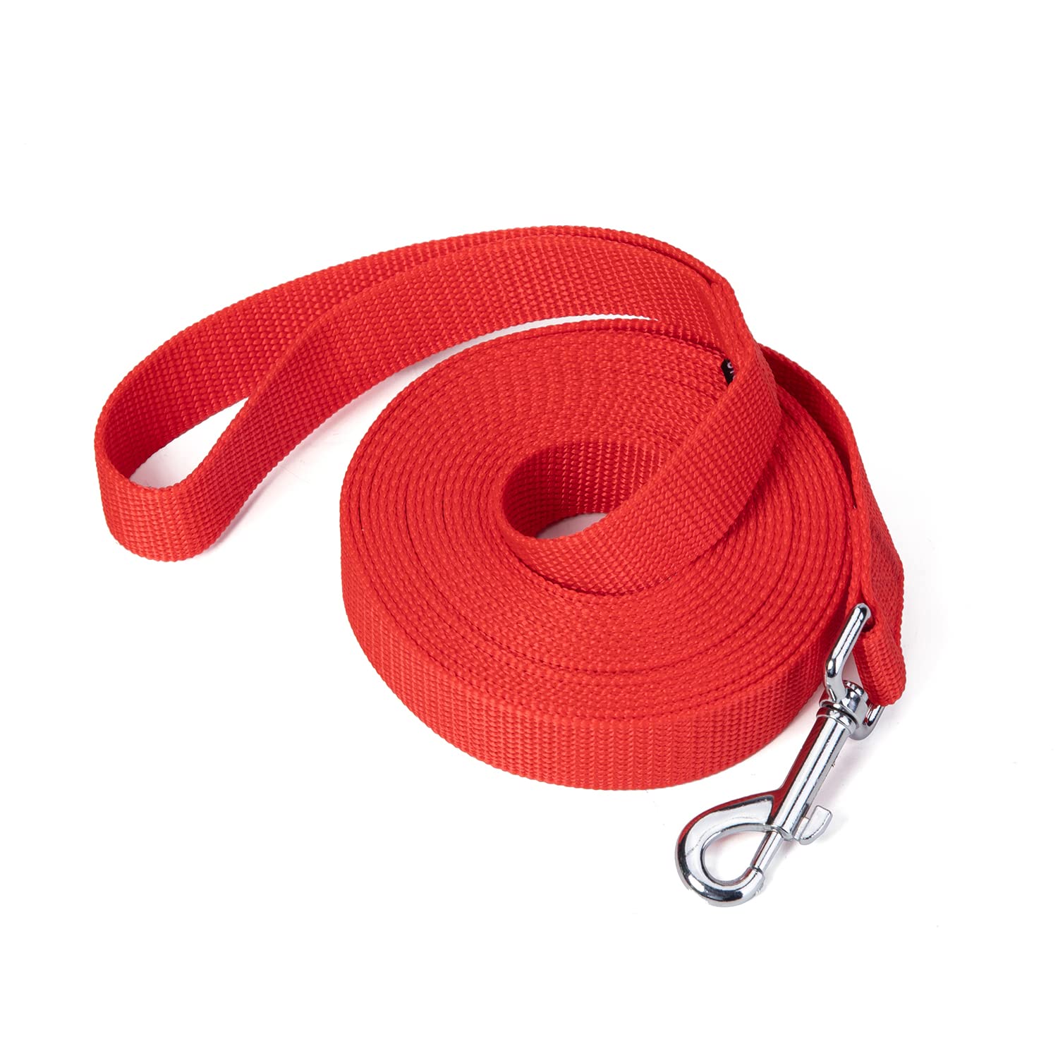 Siumouhoi Strong Durable Nylon Dog Training Leash, 1 Inch Wide Traction Rope, 6 ft 10ft 15ft Long, for Small and Medium Dog (Red, 15 Feet) — image 1