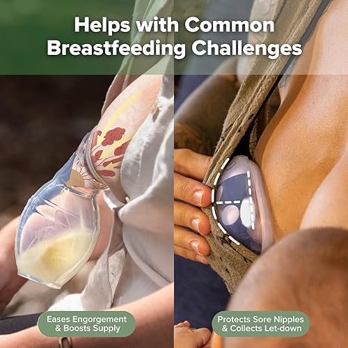 Miniatura 5 de haakaa Combo de extractor de leche de silicona y conchas de mariquita para que las madres lactantes recolecten leche materna bombeo y lactancia