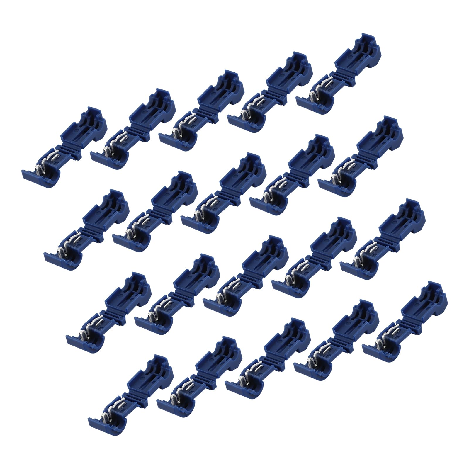 Kfwfuaee Blue 20Pcs Electrical Terminals Blocks For Lawns Mower Wiring Flame Retardant Electrical Cable Connector Cable Connector