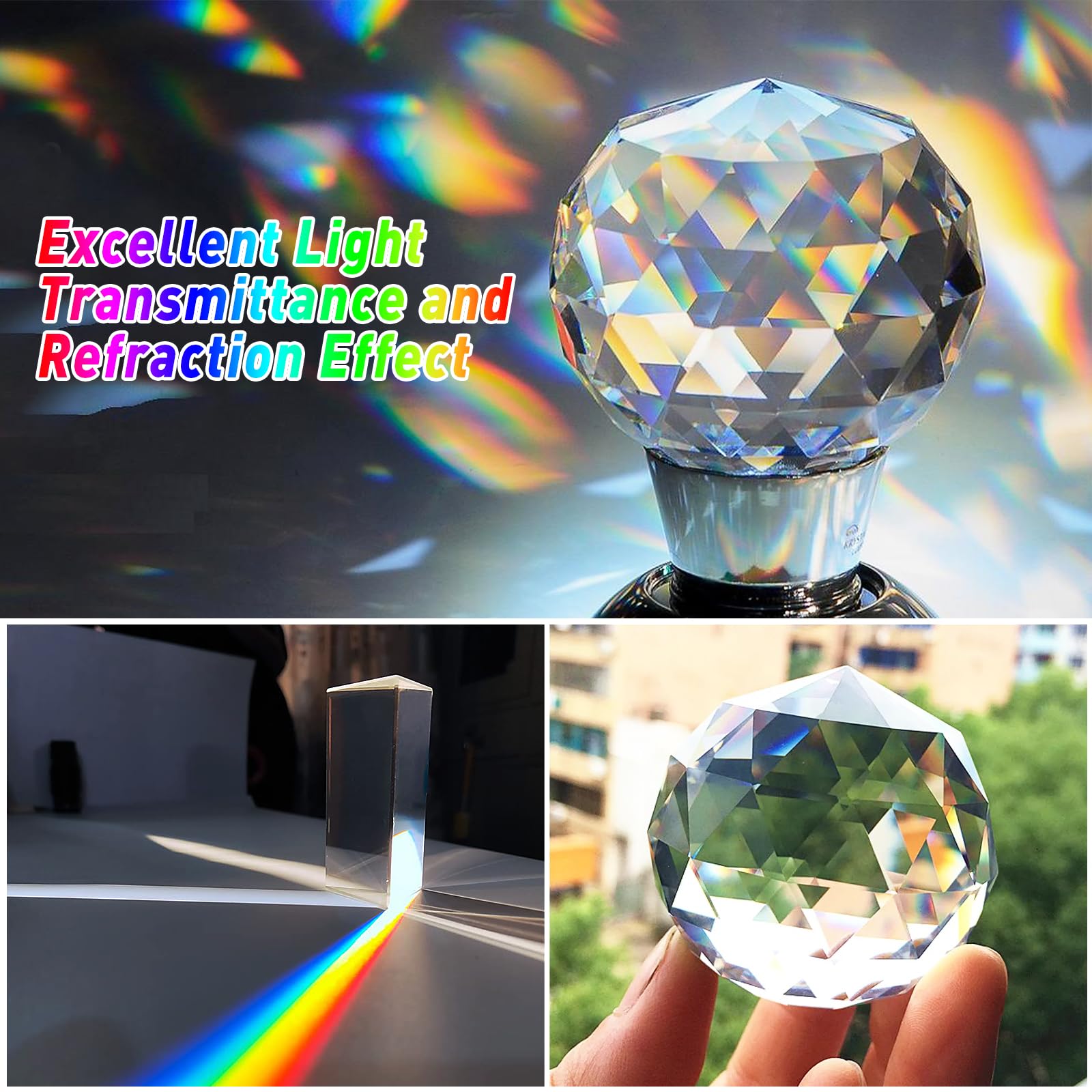 5 Pack K9 Optical Crystal Photography Prism Set50mm Lens Ball/50 Mm - View #11