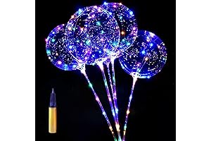 Party Light Night Illuminating Bobos Balloons 10 Pack, Helium Balloons Sets for a Unforgetable Atmosphere