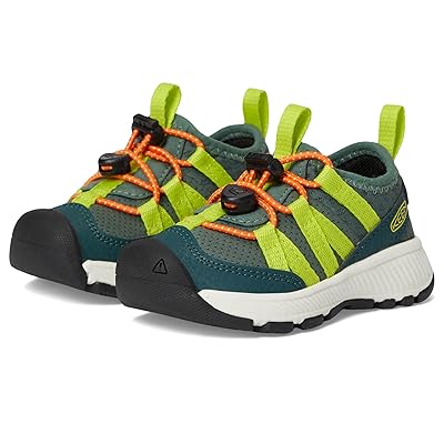 KEEN Kids Motozoa Comfortable Easy On Breathable Lightweight Athletic (Little Kid/Big Kid) Kids Shoes Sea Moss/Scarlet Ibis