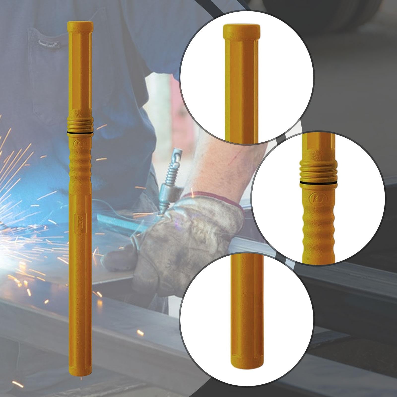 Qianly Estuche Protector para Electrodos de Soldar TIG Impermeable Y Aislante con Compartimentos en Material PETG Ideal para Transporte Y Almacenamiento, Amarillo