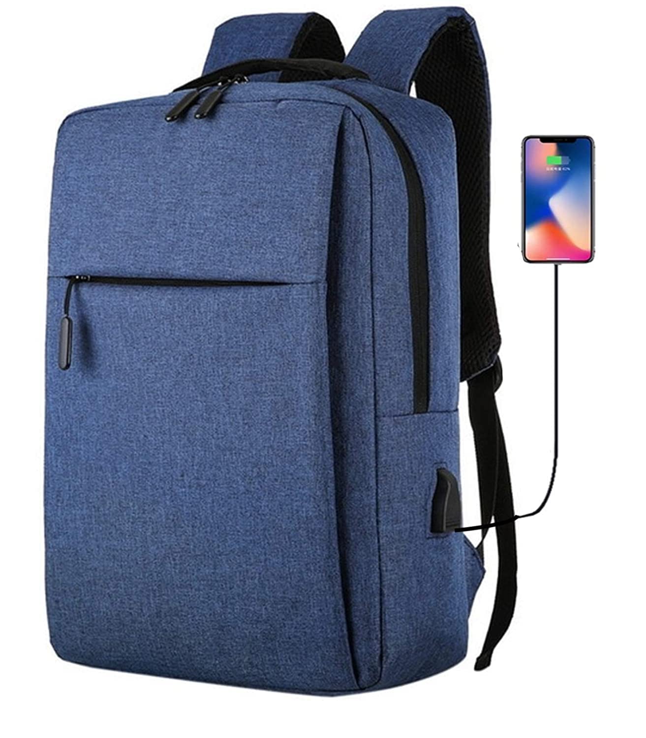 Pinnappo Water Resistance Oxford Material College Laptop Backpack For 15.6 Inch Laptop ( Office Laptop Bag With Charging USB )