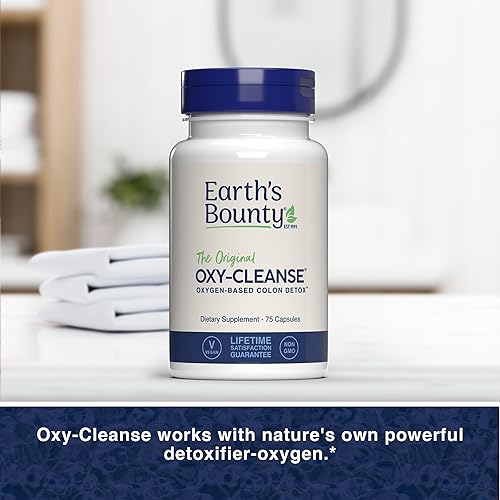 Miniatura 8 de Earth's Bounty - Oxy-Cleanse - 75 cápsulas vegetarianas - Acondicionador de oxígeno y colon - Limpia y desintoxica naturalmente - Sin hierbas