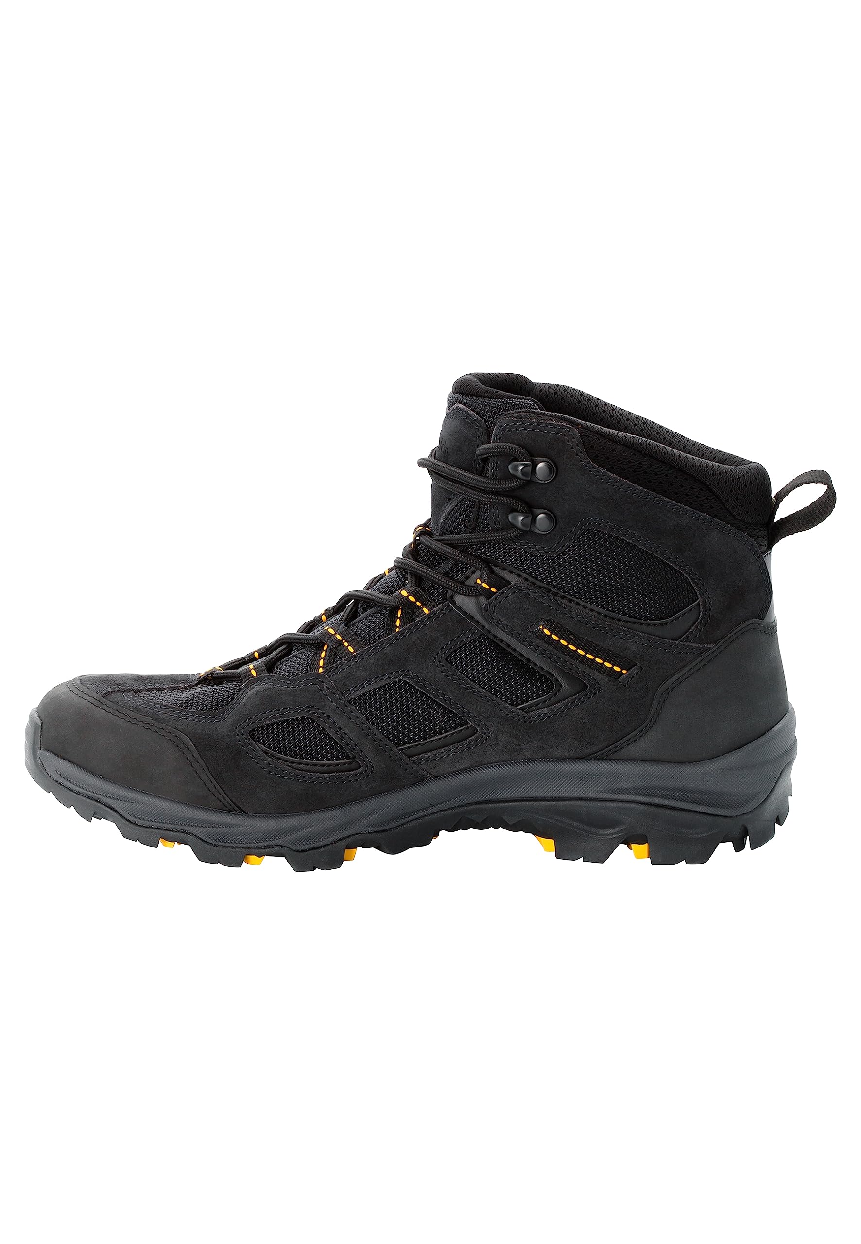 Jack Wolfskin VOJO 3 TEXAPORE MID M buty na zewnątrz Mężczyźni, Czarny / burly Żółty XT, 45.5 EU