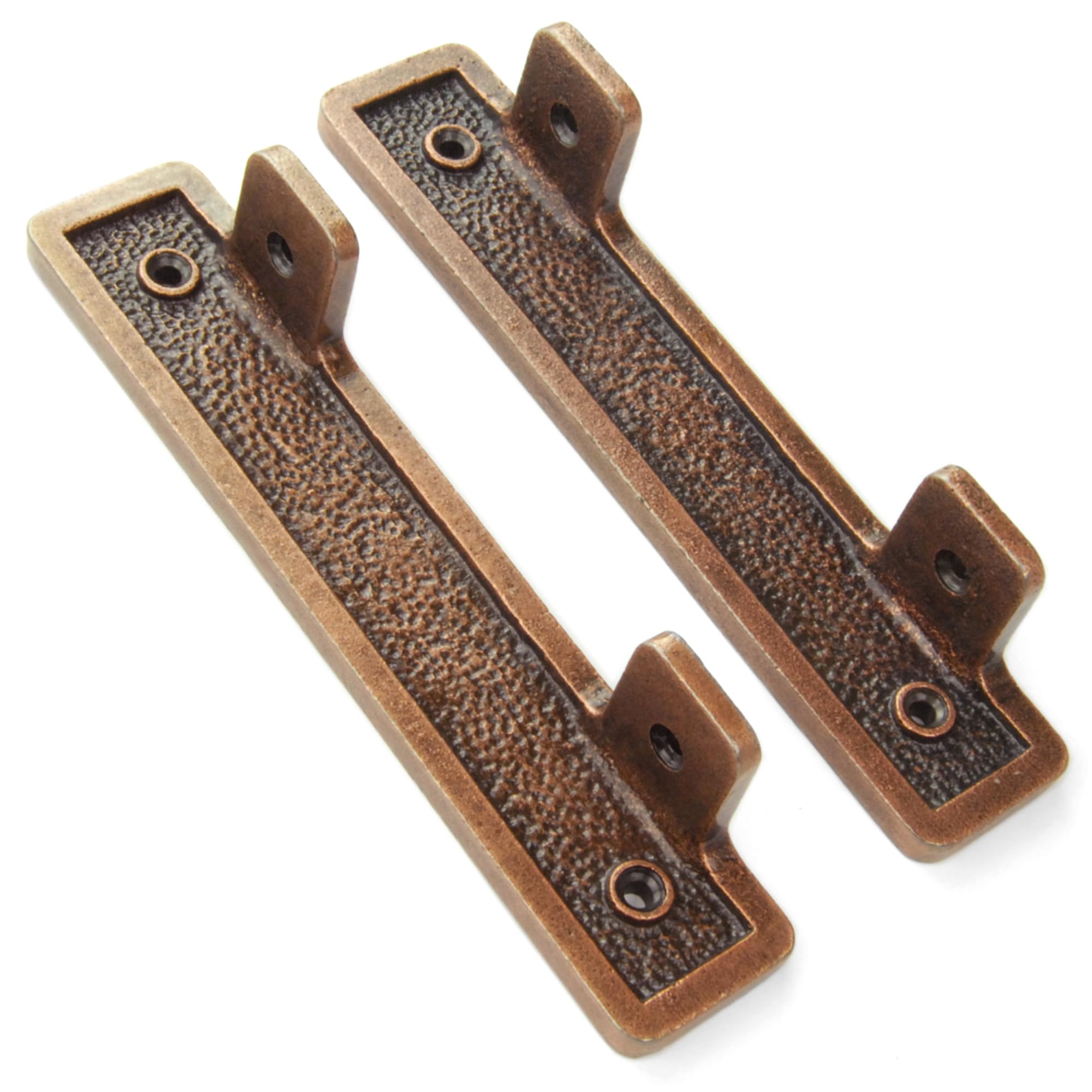 Underground Parts Antique Copper Finish A Pair Of Jones & Grey Antique Vintage Style Cast Iron Alcove Shelf Brackets - Antique Copper