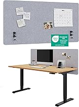 Ergotopia Focus Pure Akustik Trennwand Schreibtisch – effektiver Sichtschutz Büro – 120x60cm Tischtrennwand aus recyceltem PET – Schallschutz Schreibtisch & Tischaufsatz Büro mit Klemmmontage – Grau