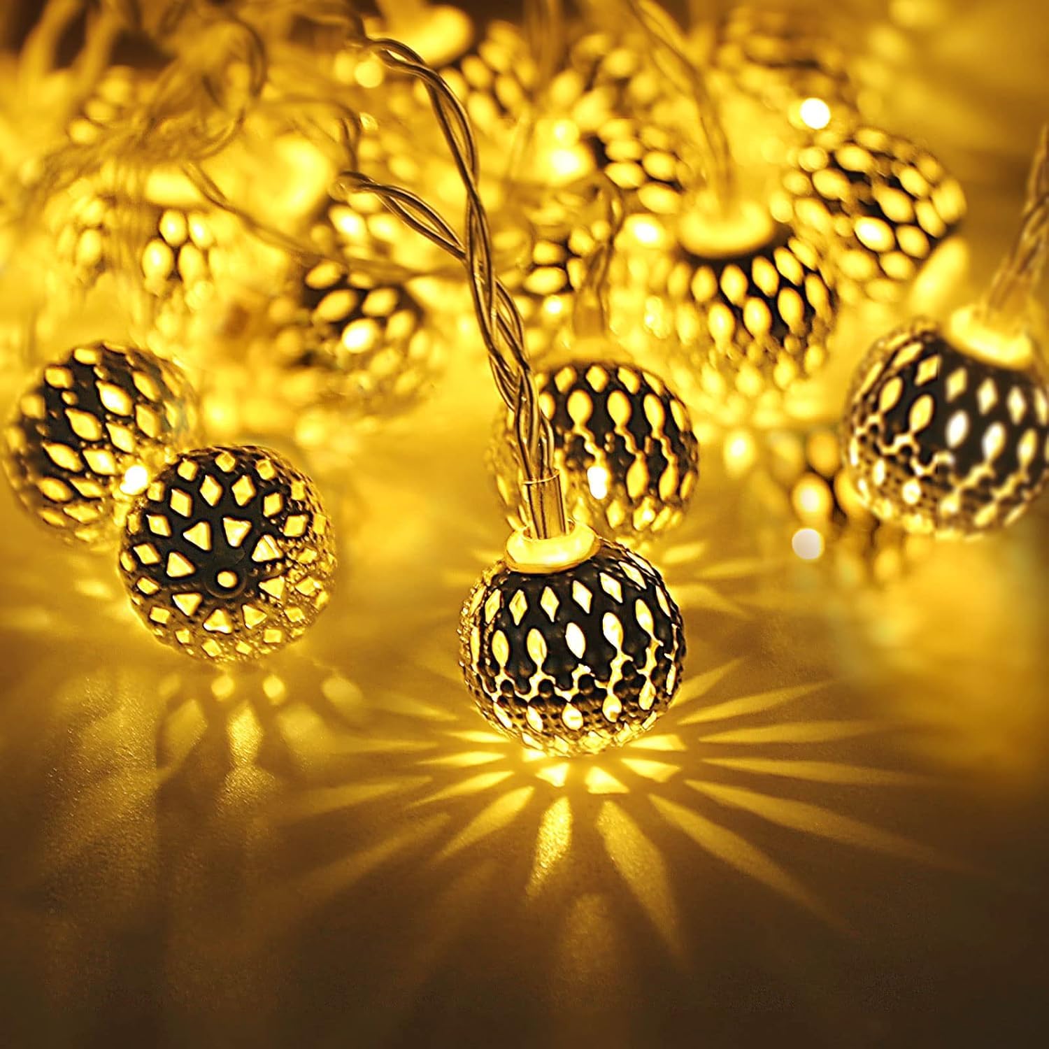 YeahBoom 10 LED Disco Ball Fairy Lights, 150 cm Mirror Ball String Lights, Disco Ball String Lights, Disco Party Light, Disco Mirror Ball Lights, Mini Disco Balls Ornaments, Fairy Lights Christmas — image 1
