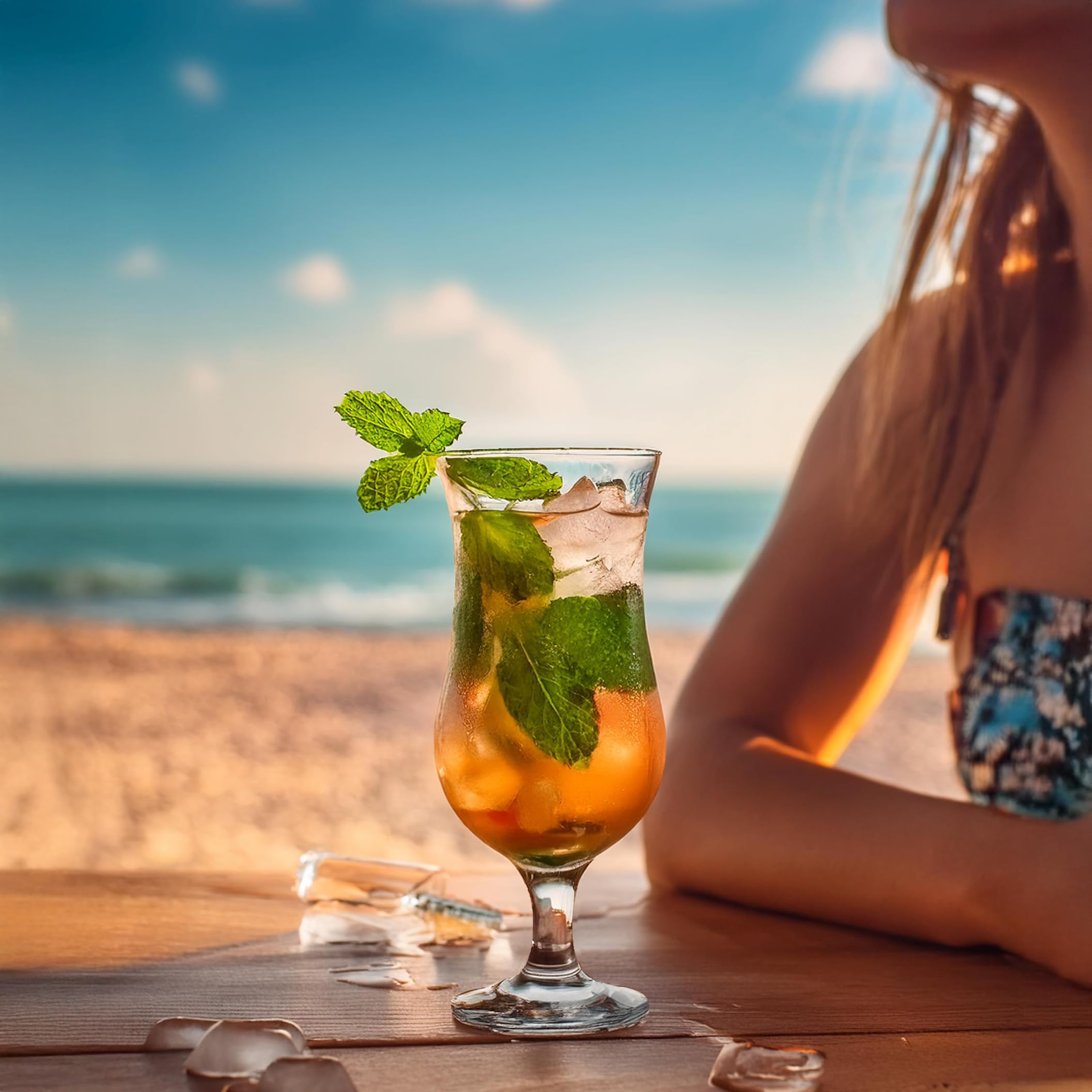 Glasmark KROSNO, Zestaw 6 Szt. Kieliszków do Koktajli i Drinków, 350ml, Pina Colada, Long Drinki, Milkshake, Szkło Wysoki Połysk