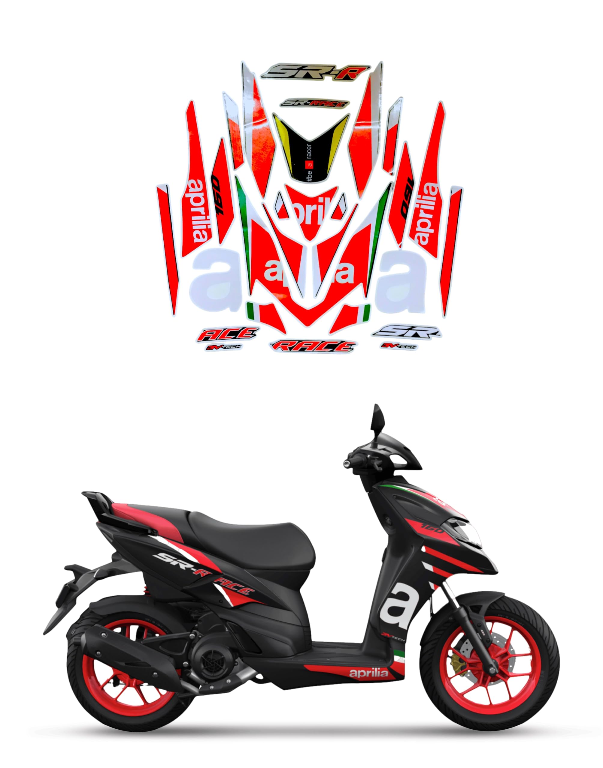 PHITO Bike Fancy Stickers and Decal Kit Stickers Compatible for OHTAPRLA160SR