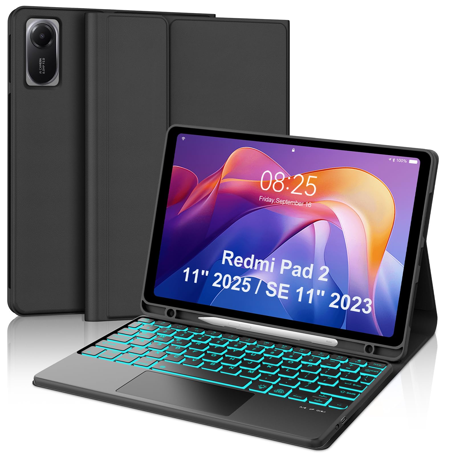 Touch Keyboard Case for Xiaomi Redmi Pad 2 11 Inch 2025 & Redmi