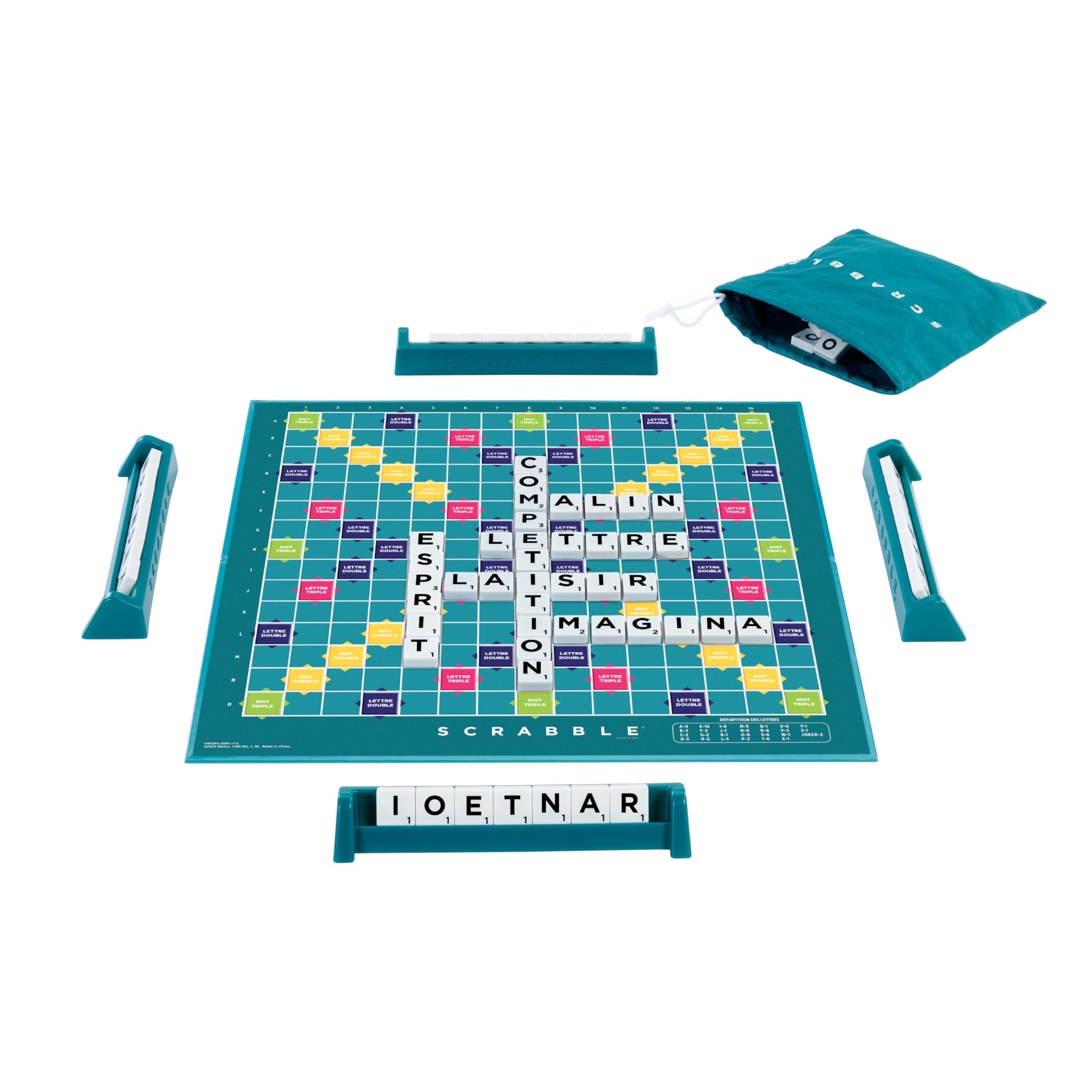 Mattel Games Scrabble Set di lettere Familial con Tuili Peges, delicati