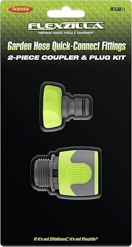 Miniatura 2 de Flexzilla HFZGAK11 - Accesorios de conexión rápida para manguera de jardín, kit de acoplador y enchufe de 2 piezas, ZillaGreen