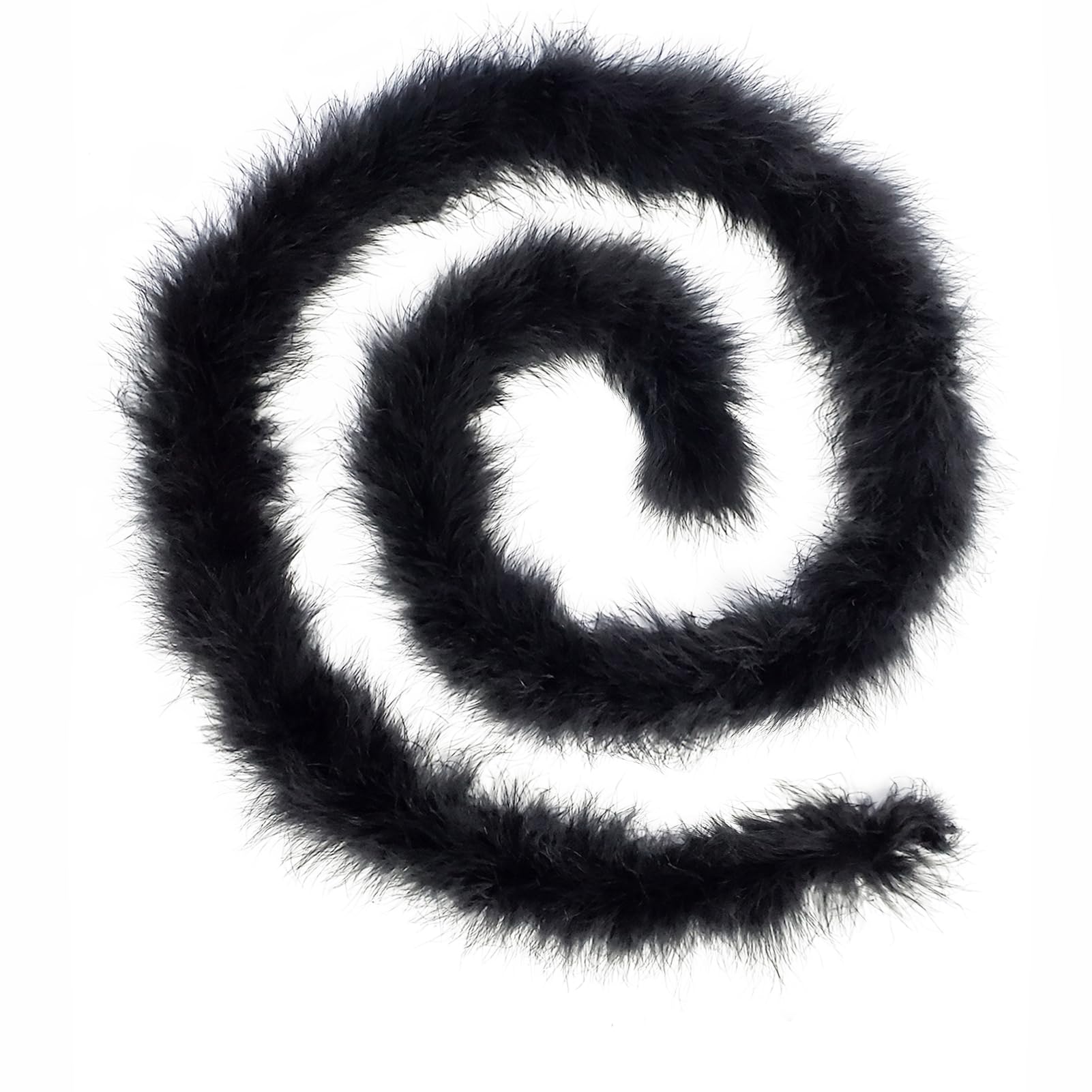2 Yards 30g Fluffy Marabou Feather Boa for DIY Craft Sewing Trim Home Wedding Party Decoration-Black