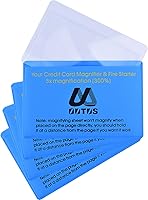 Outus 4-Pack Wallet Magnifier Cards - Credit Card Size Fresnel Lens Pocket Magnifying Glass for Reading Labels, Maps & More