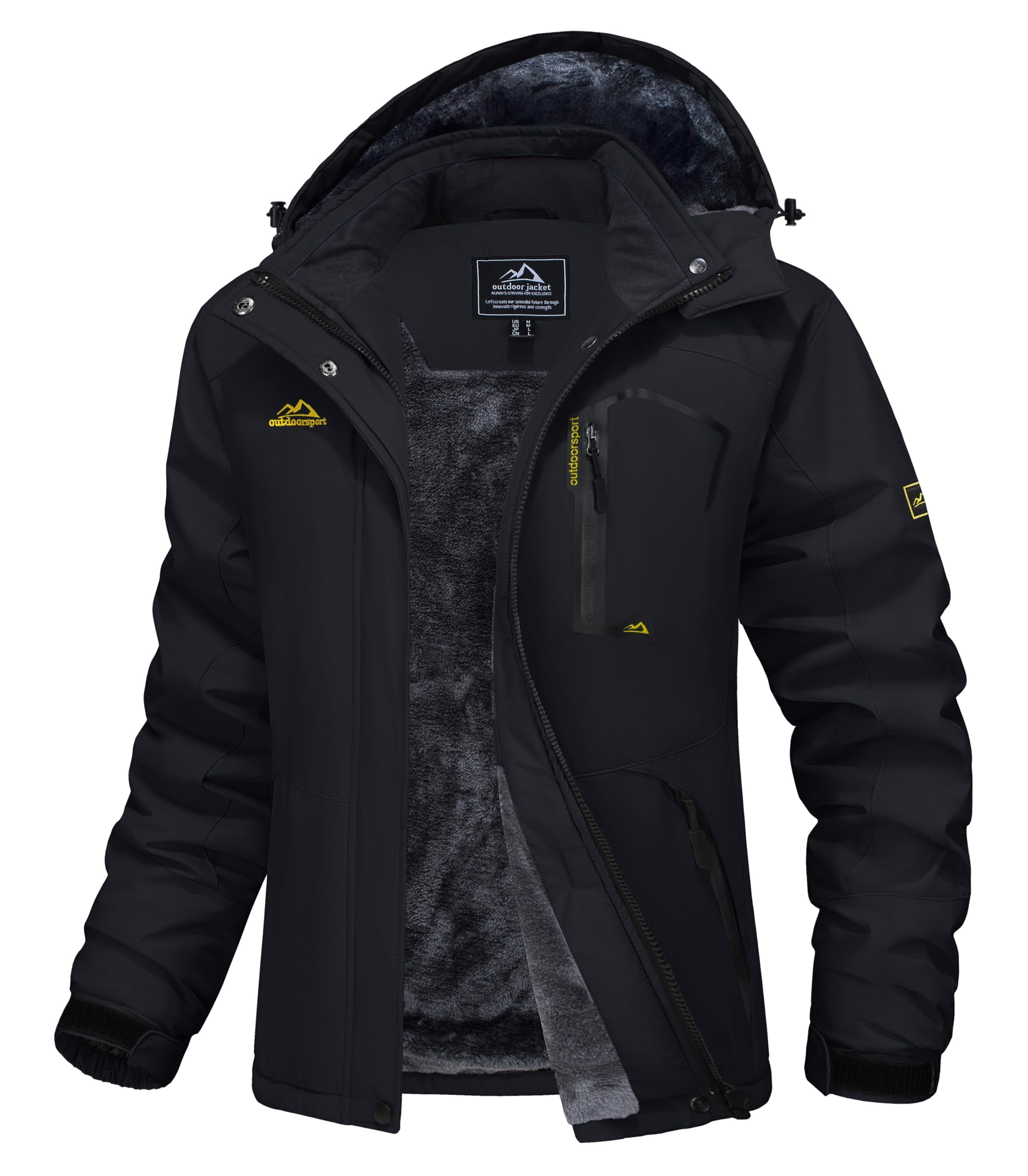 MAGCOMSEN Winterjacke Damen Skijacke mit Fleece Parka Winter Softshell Jacke Ski Snowboardjacke Wasserdicht Windschutz