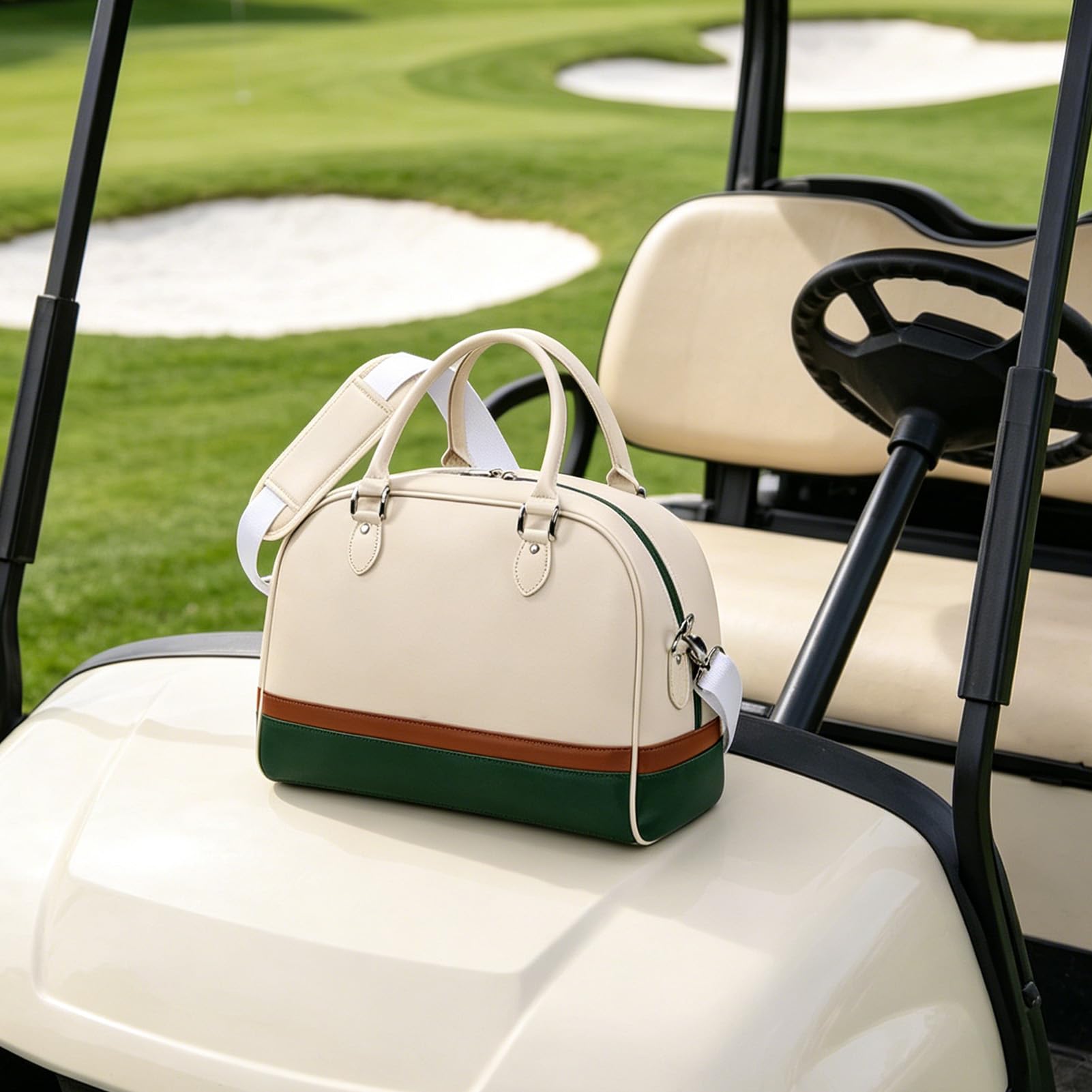 ZJchao Leichte Golftasche, Hochwertige Kunstledertasche mit Mehreren Fächern für Damen, Golfzubehör, Kleidung, Reisen